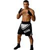 FIGHT-FIT - Short de Boxe / Boxing / Noir-Blanc