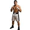 FIGHT-FIT - Short de Boxe Long / Blanc-Noir