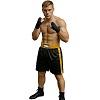 FIGHT-FIT - Short de Boxe / Noir-Jaune