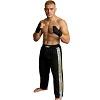 FIGHT-FIT - Pantalon de Kick-boxing / Satiné / Noir