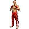 FIGHT-FIT - Pantalon de Kick-boxing / Satiné / Rouge