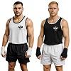 FIGHTERS - Maillot de Boxe / Reversable / Noir + Blanc