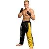 FIGHTERS - Pantalon de Kick-boxing / Satiné / Noir-Jaune