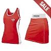 FIGHTERS - Robe de boxe pour femme / Rouge-Blanc