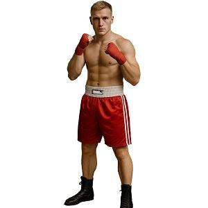 FIGHT-FIT - Short de Boxe / Rouge-Blanc / XL
