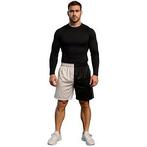 FIGHT-FIT - Shorts de fitness / Noir-Blanc / Small