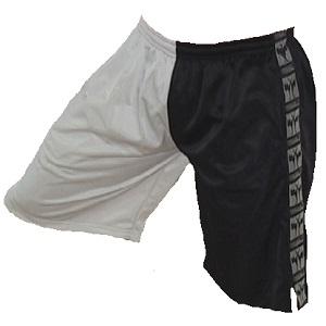 FIGHT-FIT - Fitness Shorts / Schwarz-Weiss / Medium