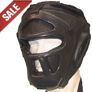 FIGHTERS - Kopfschutz mit Gitter / Double Protect / Schwarz / Medium