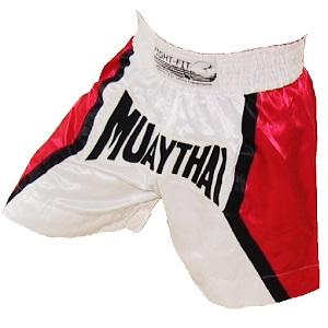 FIGHTERS - Muay Thai Shorts / Weiss-Rot / Small