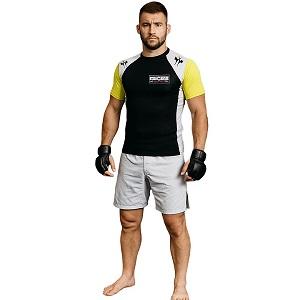 FIGHTERS - Rash Guard / Noir-Jaune / XS (12 - 16 ans, - 155 cm)