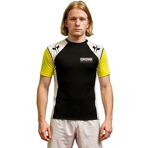 FIGHTERS - Rash Guard / Noir-Jaune / XS (12 - 16 ans, - 155 cm)