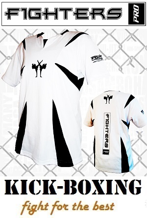FIGHTERS - Kick-Boxing Shirt / Competition / White / XL