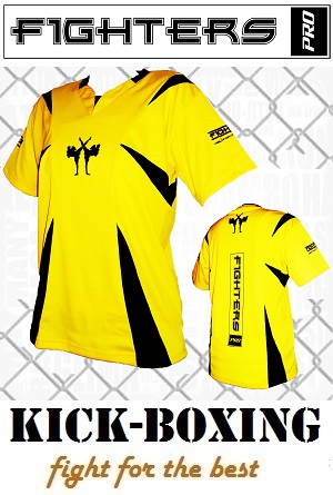 FIGHTERS - Kick-Boxing Shirt / Competition / Yellow / Small