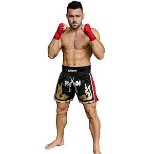FIGHTERS - Shorts de boxe thai / Elite Pro Fighters / Noir-Rouge / Medium