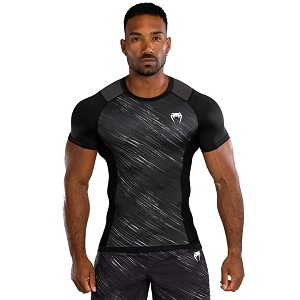 Venum - Rashguard / Tectonic Rapid / Short Sleeve / Noir-Gris / Medium