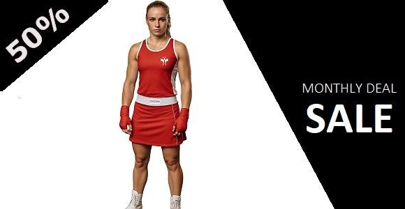 FIGHTERS - Lady's Boxing Dress / Rot-Weiss FIGHTERS - Lady's Boxing Dress / Rot-Weiss
